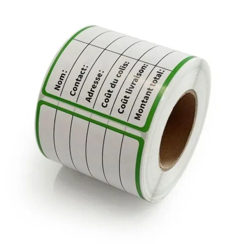 Rouleau d etiquettes de colisage