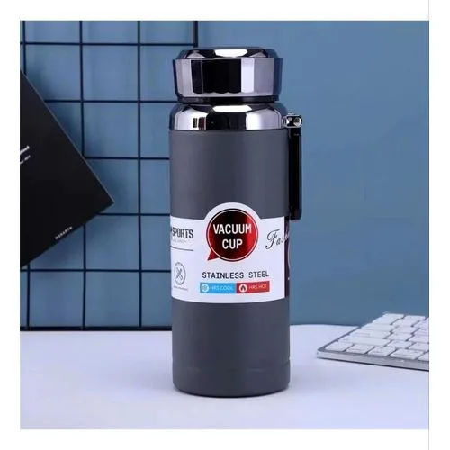Bouteille isotherme Vacuum Cup inox grise