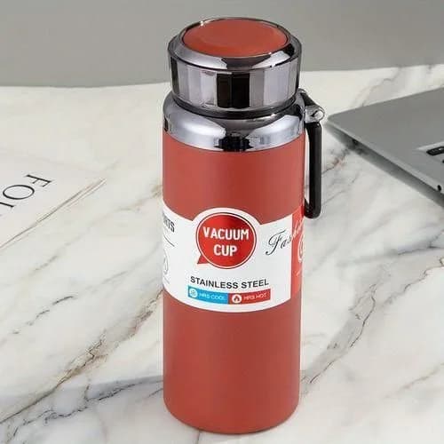 Bouteille isotherme Vacuum Cup inox rouge