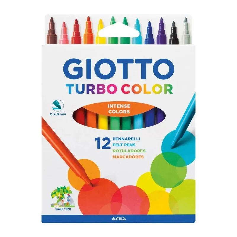 Feutres Giotto Turbo Color 12 couleurs