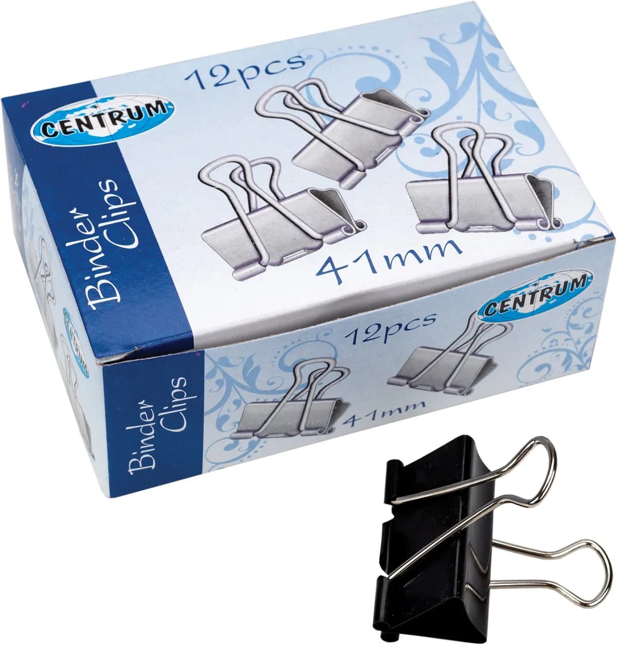 Pinces double clip Centrum 41 mm 12 pieces