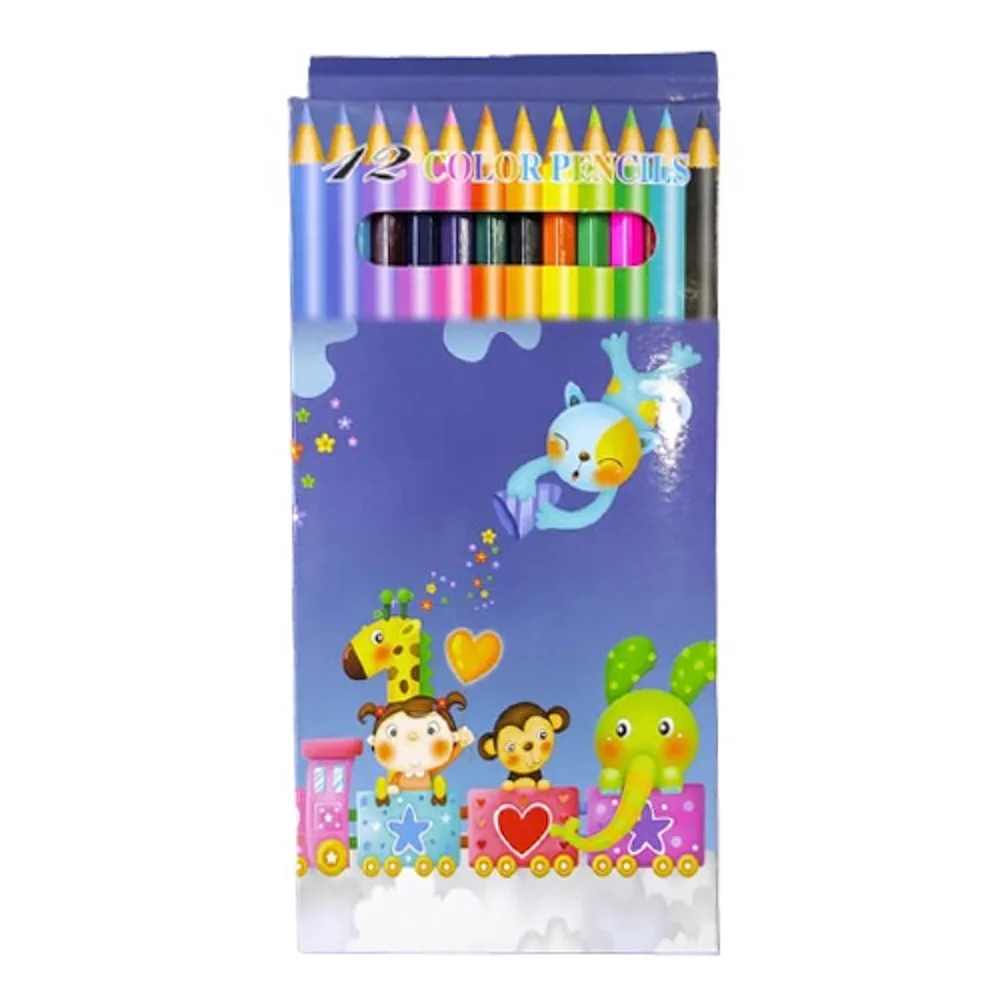 Crayons de couleur motif animaux 12