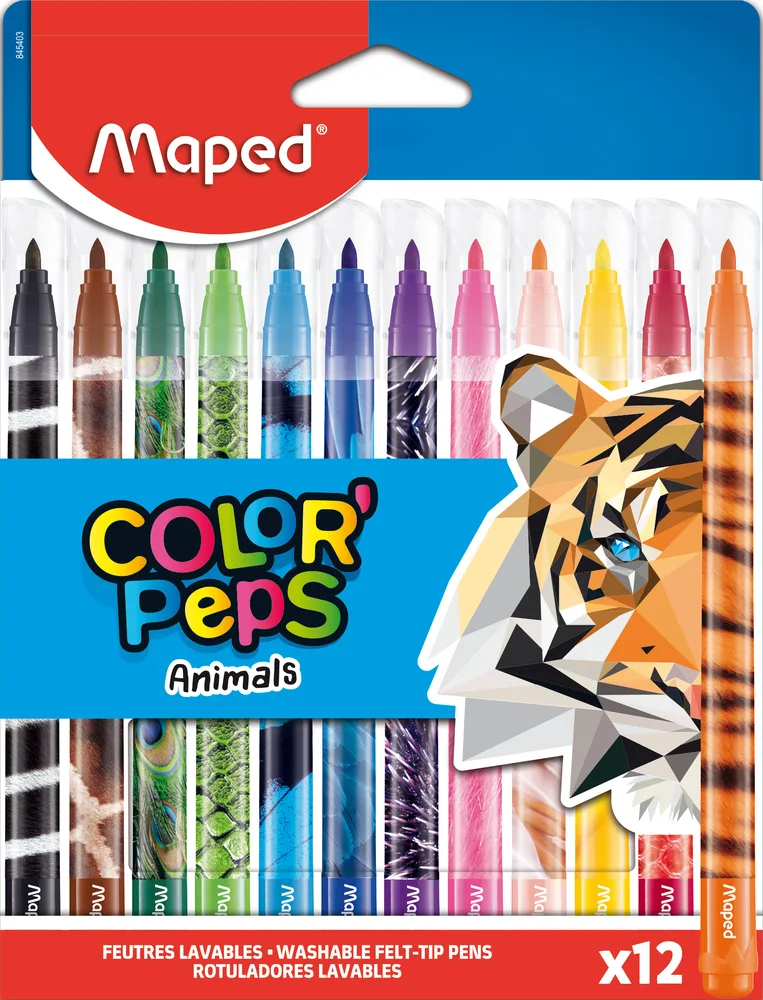 Feutres Maped Color Peps Animals 12