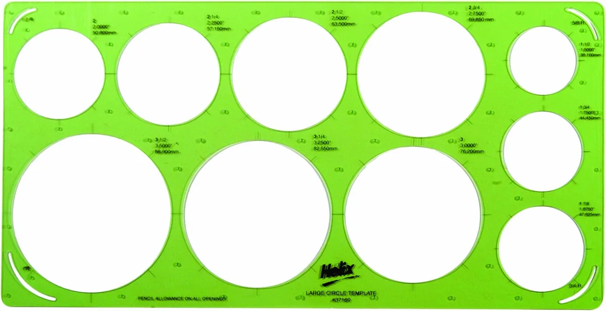 Trace-cercles gabarit vert