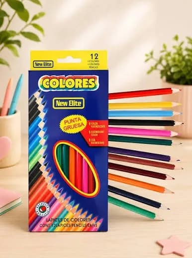 Crayons de couleur Colores New Elite 12