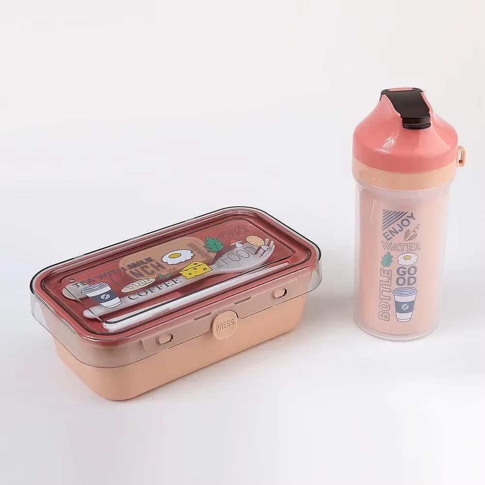 Boite a gouter avec gourde rose