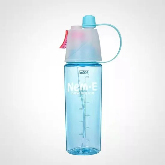 Gourde spray brumisateur bleue
