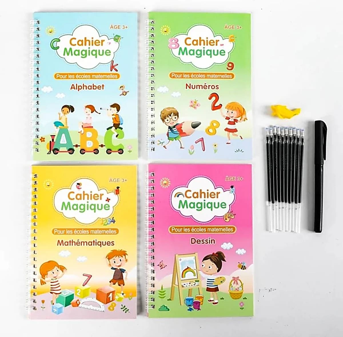 4 CAHIERS MAGIQUES POUR APPRENDRE A ECRIRE