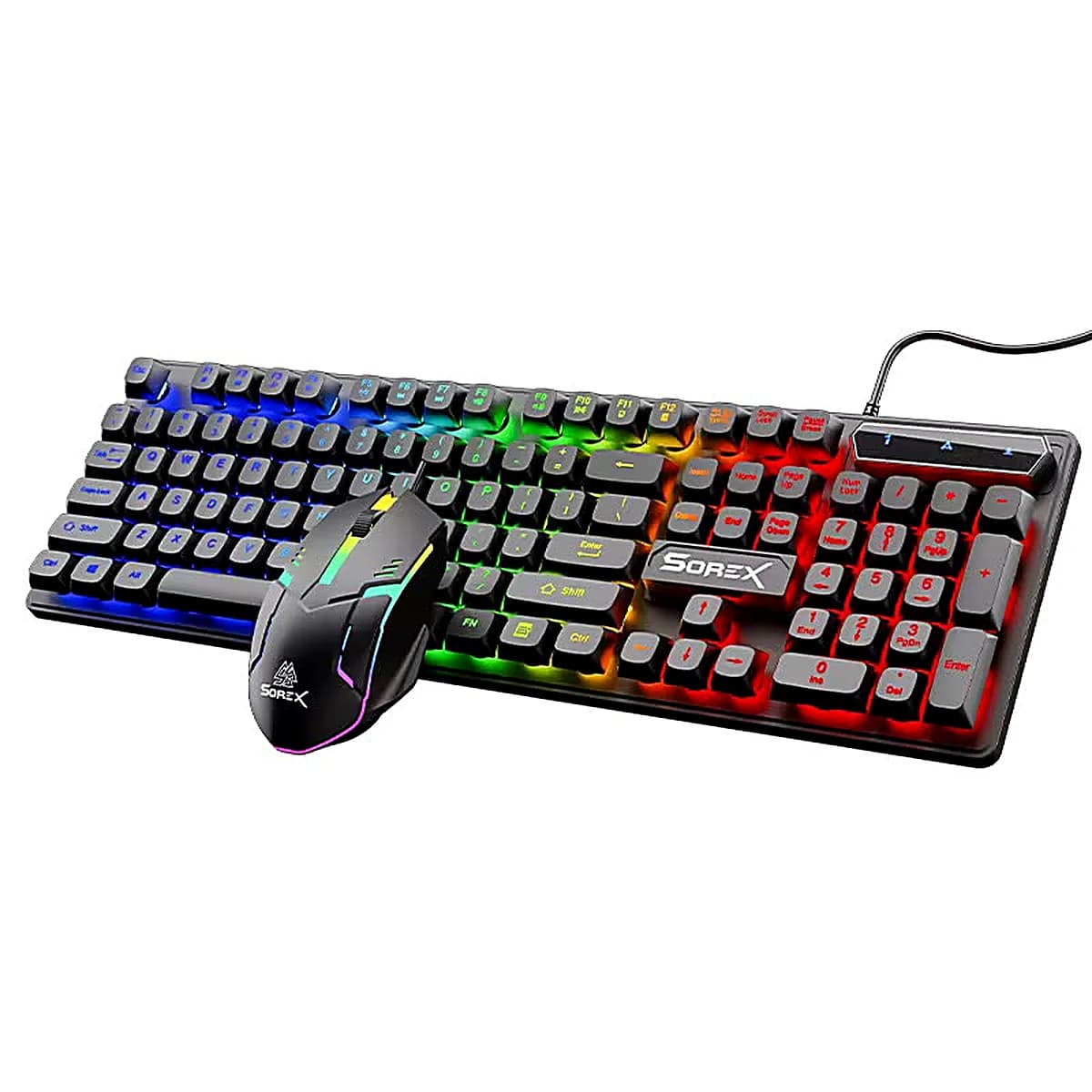 Ensemble clavier et souris gamer rétroéclairés RGB (SOREX)