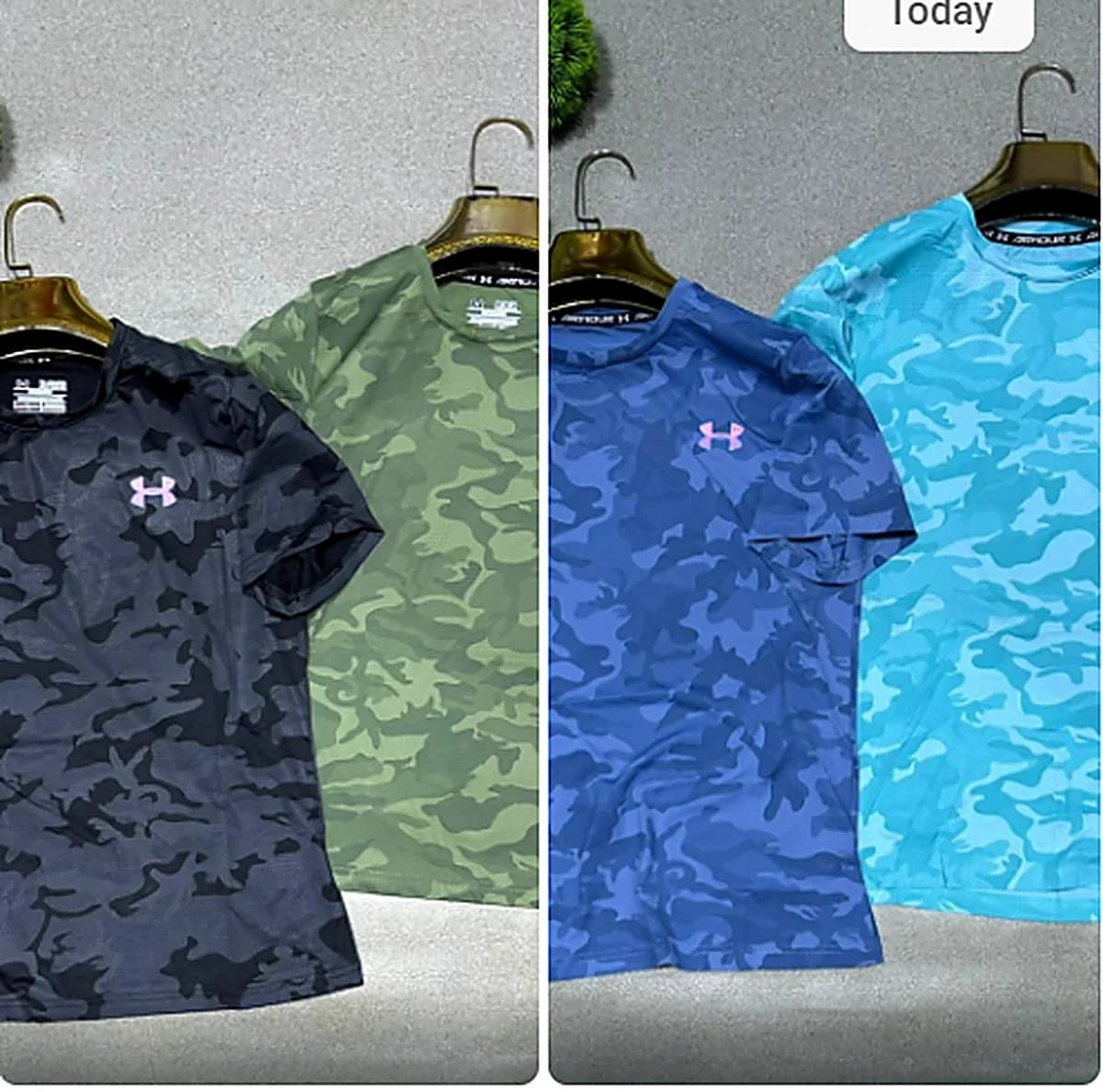 T-shirt de sport respirant, motif camouflage