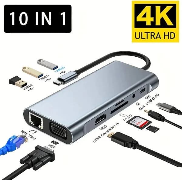 ADAPTER TYPE-C TO HDTV 10 IN 1 / RS-TCHD10IN1