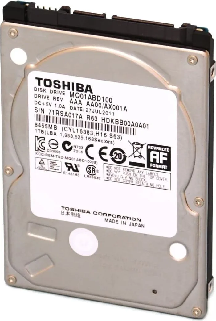 DISQUE DUR TOSHIBA HDD 1TB INTERNE LAPTOP 2″5