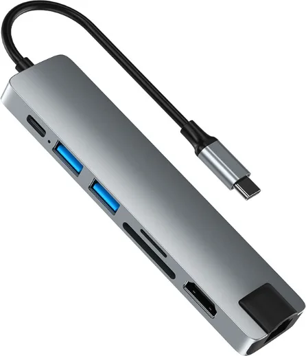AIRSKY USB-C ADAPTER 7 IN 1 USB-C HUB DOCKING STATION HC-13LC